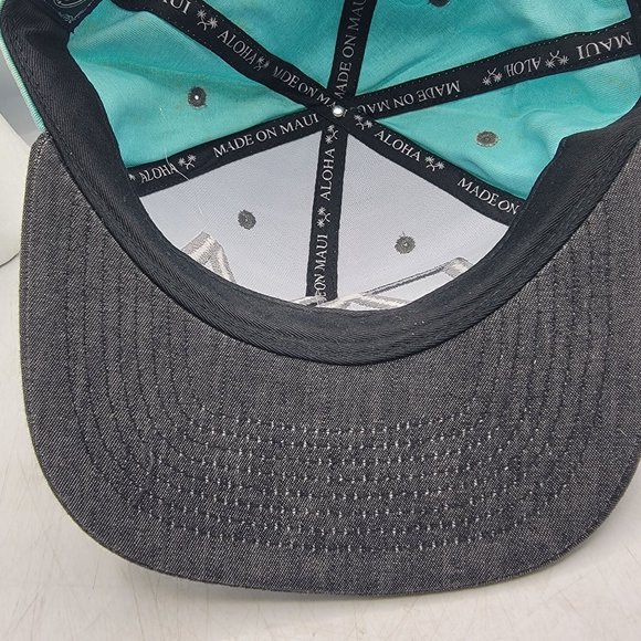 FAM Hawaii Stay Rooted Adults Light Blue Snapback Hat Cap Double Portion Supply - Picture 9 of 9